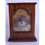 A CHARLES FRODSHAM SILVER MOUNTED MAHOGANY QUEENS JUBILEE MANTEL CLOCK. 19 cm x 13 cm.