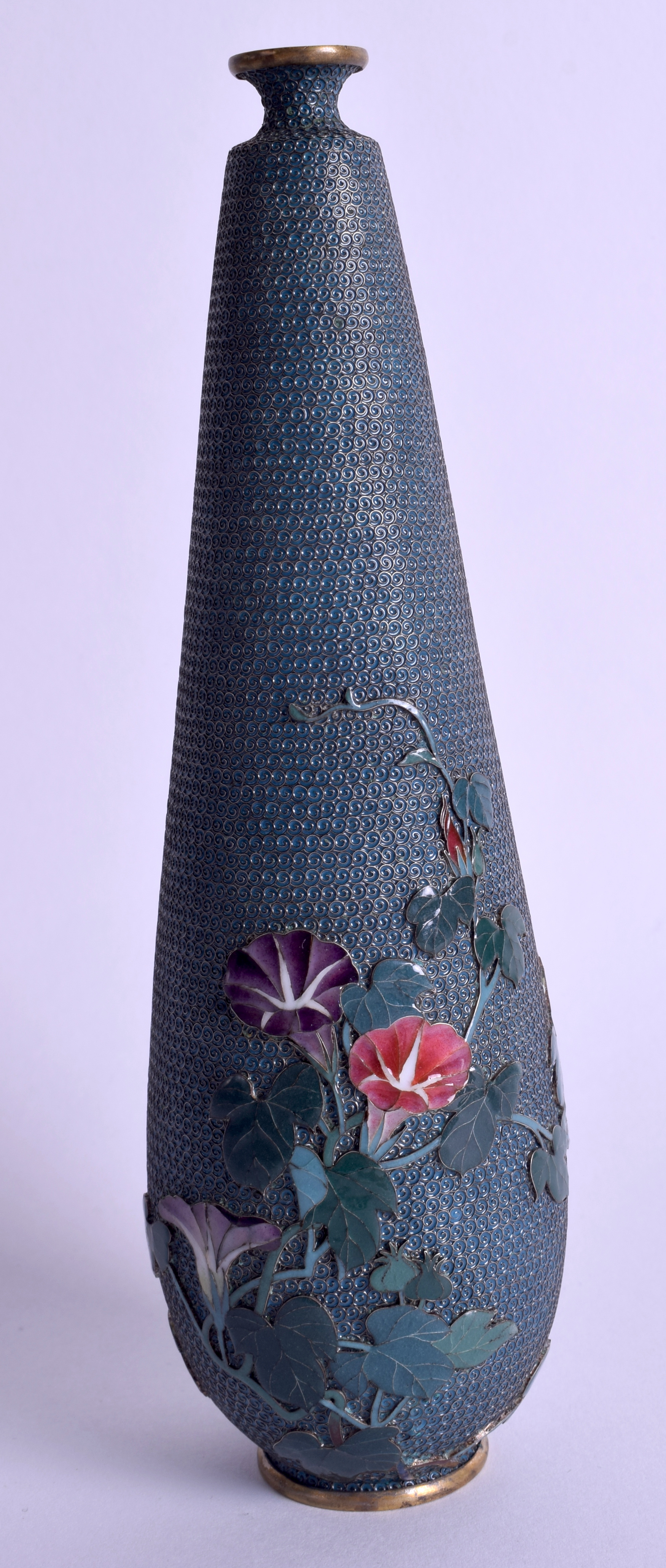 A RARE 19TH CENTURY JAPANESE MEIJI PERIOD CLOISONNE ENAMEL VASE by Hayashi Hachizaemon (1850-1908),