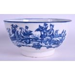 A RARE 18TH CENTURY WORCESTER BOWL printed with La Terre. 15.5 cm diameter.