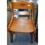 A CHARLES BEVAN CHAIR. 84 CM X 47 CM.