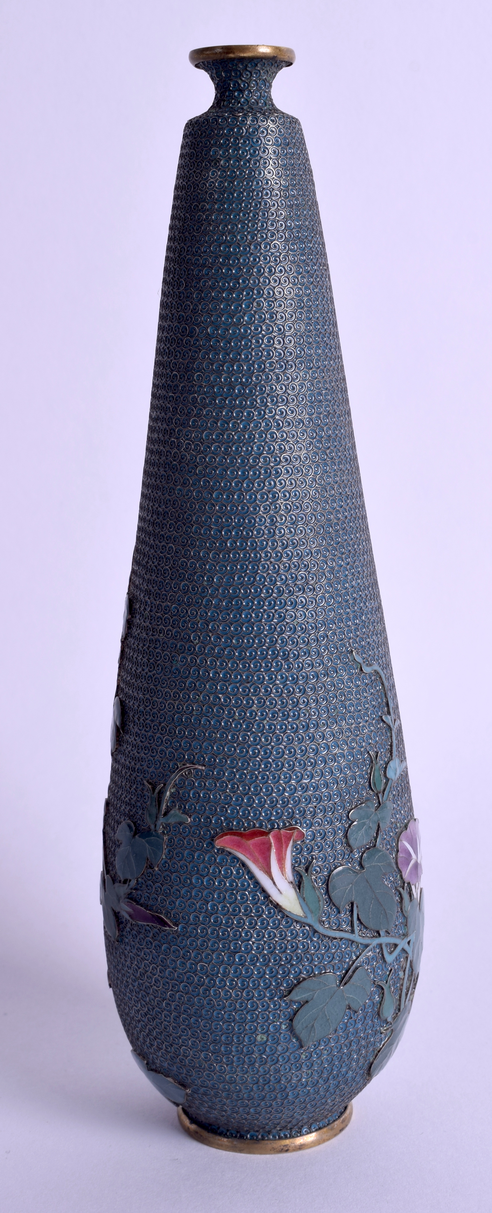 A RARE 19TH CENTURY JAPANESE MEIJI PERIOD CLOISONNE ENAMEL VASE by Hayashi Hachizaemon (1850-1908), - Image 2 of 12