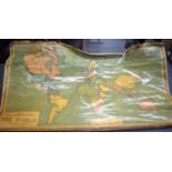 A LARGE PHILIPS COMMERCIAL MAP OF THE WORLD. 118 cm x 214 cm.