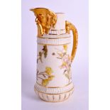 A FINE ANTIQUE ROYAL WORCESTER MASK HEAD JUG C1890 Shape 1366. 15 cm high.