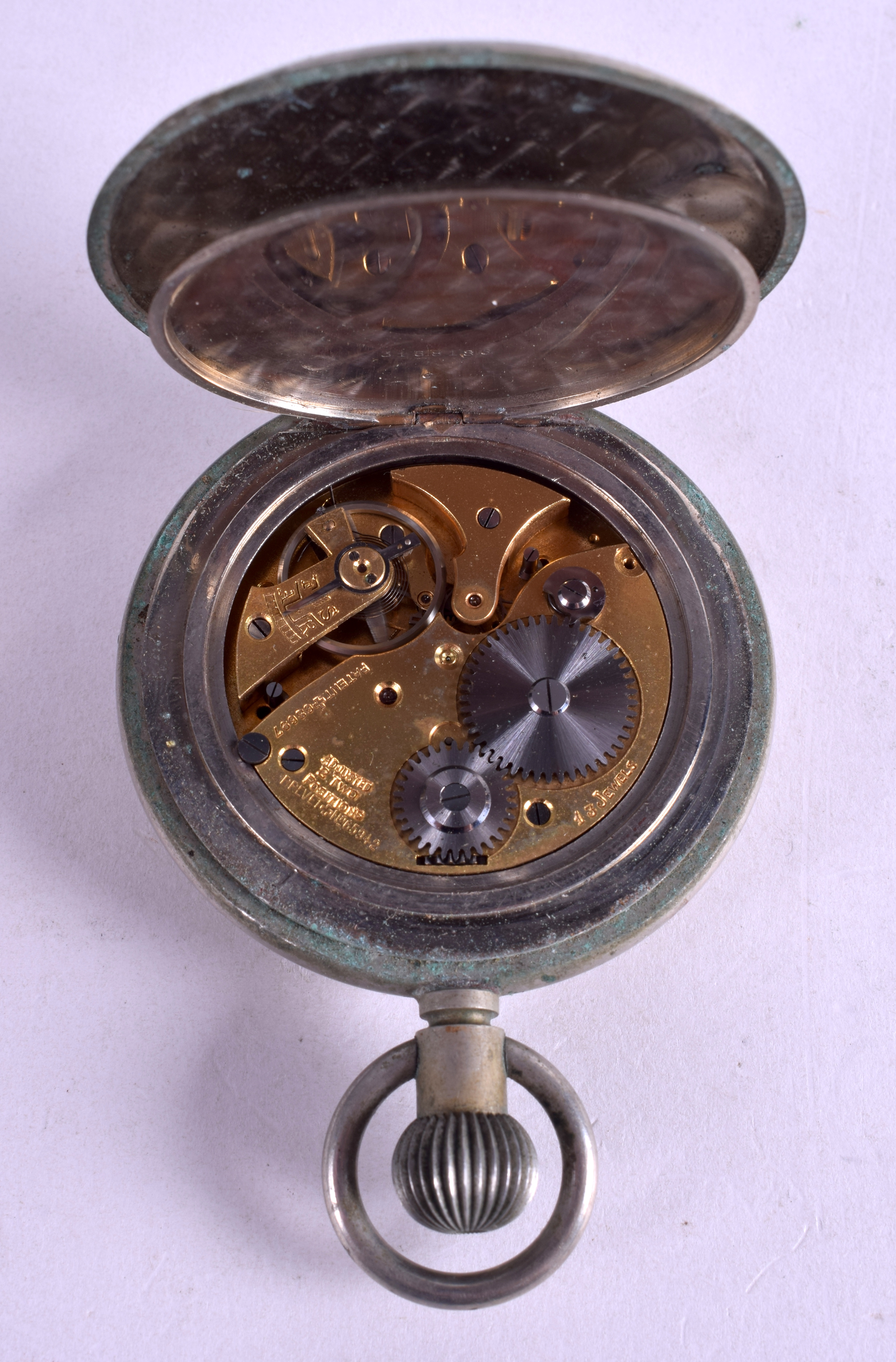 A RARE AND UNUSUAL ANTIQUE SORLEY GLASGOW STOP WATCH with revolving red dots within the dial. 5.75 - Image 3 of 3