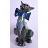 A CHARLES BRANNAM DEVON WARE BARUM CAT. 27 cm high