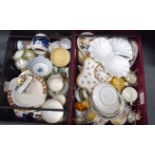 A LARGE QUANTITY OF ASSORTED CHINA, various manufacturer. (2 boxes).