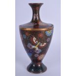 A JAPANESE MEIJI PERIOD CLOISONNE ENAMEL VASE. 12.5 cm high.