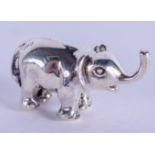 A SILVER ELEPHANT. 2 cm wide.