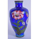 A JAPNESE CLOISONNE ENAMEL VASE. 16 cm high.