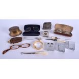 A VINTAGE RONSON DIANA LIGHTER together with a pair of spectacles etc. (qty)