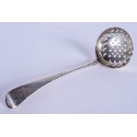 A GEORGE III SILVER SUGAR SIFTING SPOON. 14 cm long.