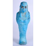 AN EGYPTIAN FAIENCE USHABTI. 14.5 cm high.