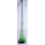 A RARE VINTAGE GLASS PERCUSSION RIFLE GLASS ADVERTISING DISPLAY BOTTLE. 115 cm high.