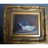 ZAUN (European) FRAMED OIL ON CANVAS, signed, ducks. 19.5 cm x 24 cm.