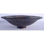 A LARGE STYLISH ART POTTERY BOWL by Roger Cockram, North Devon. 39 cm diameter.