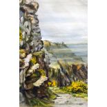 WERNER K (German) FRAMED WATERCOLOUR, initialled & dated, “Valley Of The Rocks, Lynmouth”. Note: Th