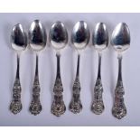 ASSORTED ANTIQUE SILVER SPOONS including Exeter 1857, Glasgow 1856 etc. 4.3 oz. (6)