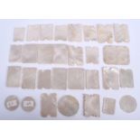 ASSORTED 19TH CENTURY CHINESE CANTON MOTHER OF PEARL GAMING COUNTERS. (qty)