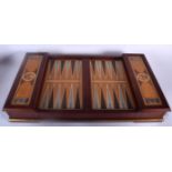 A FRANKLIN MINT KING ARTHUR AND KNIGHTS OF THE ROUND TABLE BACKGAMMON BOX, circa 1986. 37 cm x 67 c