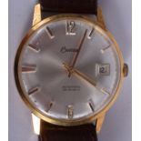 A VINTAGE 18CT GOLD CHATEAU AUTOMATIC WRISTWATCH. 3.25 cm wide.