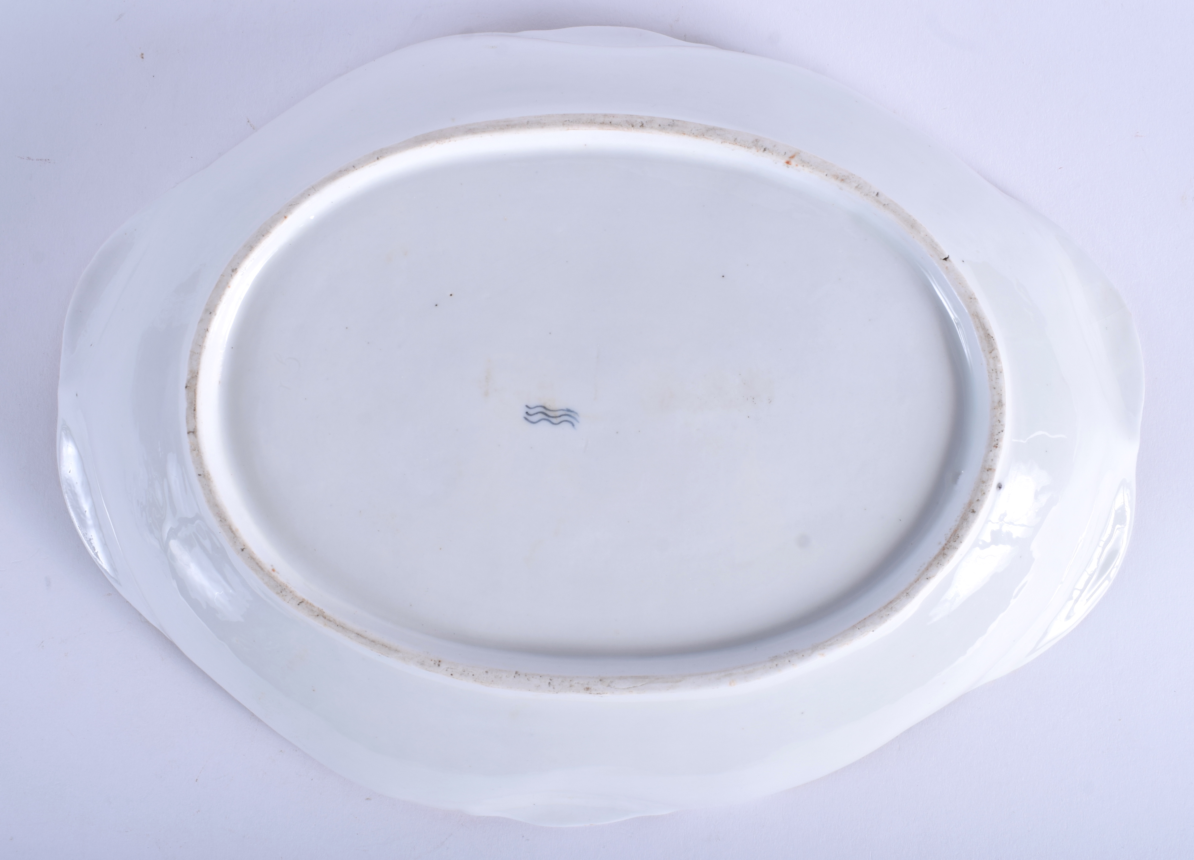 A LATE 18TH CENTURY GERMAN PORCELAIN SERVING DISH Meissen style. 34 cm x 26 cm. - Image 2 of 3