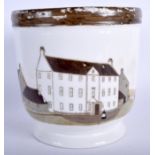 A RARE 19TH CENTURY CONTINENTAL PORCELAIN ICE PAIL decorated with unusual tennis scenes. 17 cm x 17