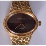 AN 18CT GOLD ETERNA MATIC LADIES WRISTWATCH with 18ct gold strap. 72.4 grams overall. 19 cm long.