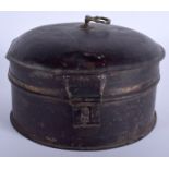 A GEORGE III TIN TRAVELLING SPICE BOX. 17 cm wide.