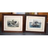 A FRAMED PAIR OF PRINTS, “A Black Squall”, together with “A Lovely Calm. 24.5 cm x 33.5 cm.