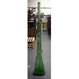 A RARE VINTAGE GLASS PERCUSSION RIFLE GLASS ADVERTISING DISPLAY BOTTLE. 115 cm high.