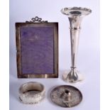 AN ART DECO SILVER PHOTOGRAPH FRAME Sheffield 1925, together a silver hat, a Victorian silver bangl