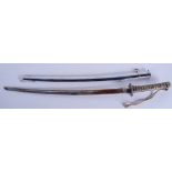 AN EARLY 20TH CENTURY JAPANESE TAISHO PERIOD SAMURAI SWORD. 92 cm long.