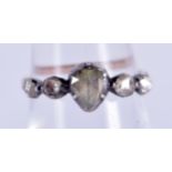 A GEORGE III DIAMOND RING. 2.1 grams. M.