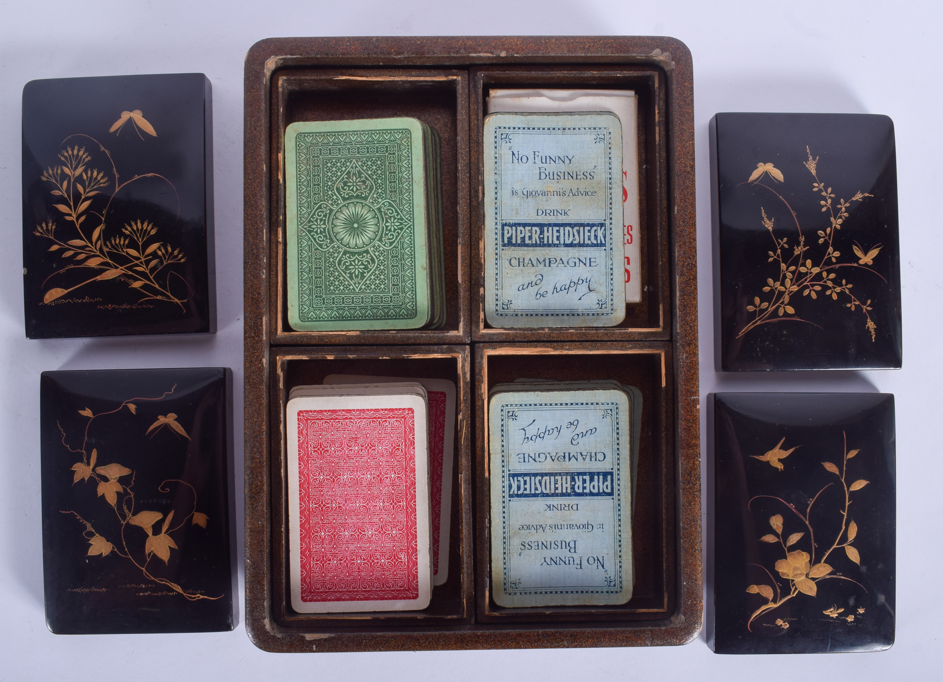 A 19TH CENTURY JAPANESE BLACK LACQUER BOX AND COVER containing four lacquer boxes & covers. 19 cm x - Image 4 of 4