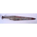 AN ARCHAIC TYPE SWORD, formed with a ribbed handle. 36 cm long.