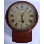 AN ANTIQUE COLLETT & BLAND CROYDON LONDON STATION WALL CLOCK. 37 cm x 48 cm.