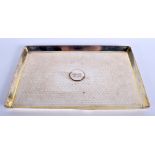 AN ANTIQUE SILVER TRAY. London 1908. 17.4 oz. 30 cm x 22 cm.