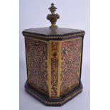 A 19TH CENTURY FRENCH BOULLE SMOKER COMPENDIUM decorated with foliage. 28 cm x 11 cm.