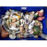 A QUANTITY OF ASSORTED PORCELAIN FIGURINES, varying form and factory. (qty)