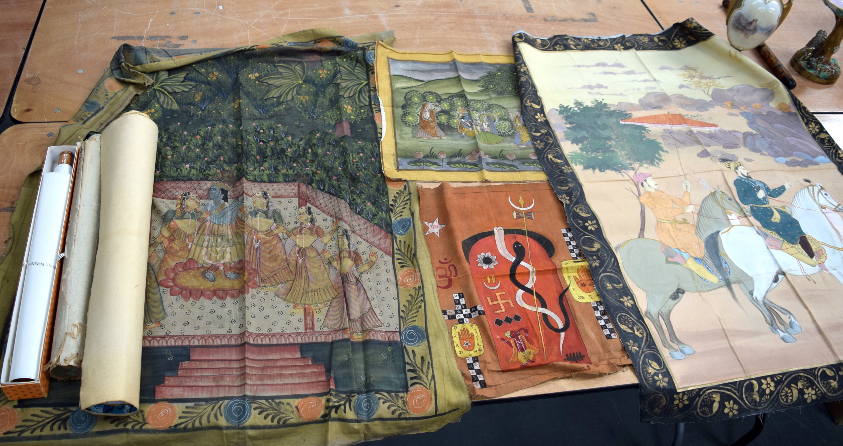 A GROUP OF CHINESE SCROLLS, together with Indian paintings. (qty)