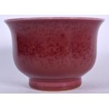 A CHINESE PEACH BLOOM SANG DU BOEUF BOWL, bearing Xuande marks to base. 15 cm x 10 cm.