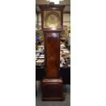 A GOOD GEORGE III IRISH MAHOGANY LONGCASE CLOCK by Alex Gordon of Dublin. 222 cm high, dial 30 cm s