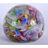 A VINTAGE ITALIAN MURANO GLASS SCRAMBLE PAPERWEIGHT. 7.5 cm wide.