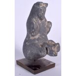 AN EARLY AFGHAN GANDARA STONE SCULPTURE OF A HORSE, formed with an enlarged sexual organ. 23 cm hi