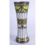 AN ART NOUVEAU CONTINENTAL SILVER AND ENAMEL VASE decorated with neo classical swags. 5 oz. 12.5 cm