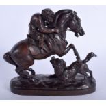 A 19TH CENTURY FRENCH BRONZE FIGURE OF A HORSE by Paul Joseph Gayrard. 13 cm x 10 cm.