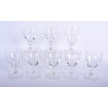 A VINTAGE SET OF EIGHT WINE GLASSES. (8)