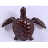 A JAPANESE BRONZE OKIMONO IN THE FORM OF A TURTLE, unsigned. 6.25 cm wide.