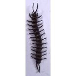 AN ARTICULATED BRONZE JAPANESE OKIMONO IN THE FORM OF A CENTIPEDE, unsigned. 15.5 cm long.