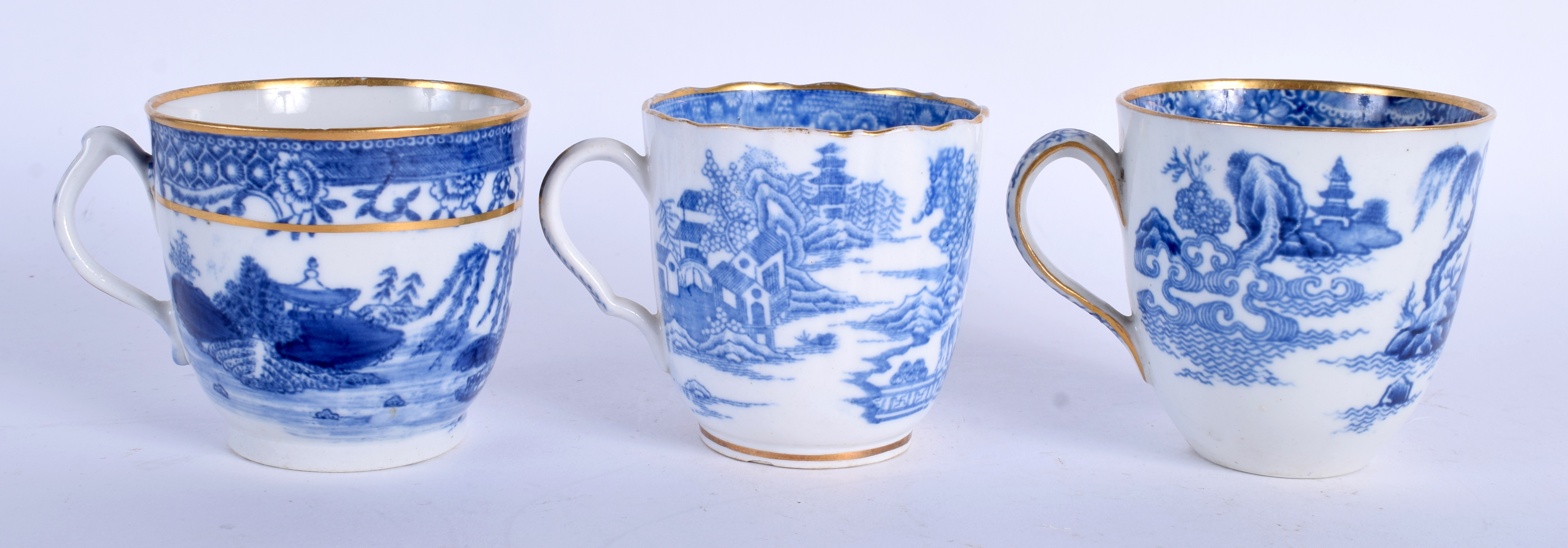 A EARLY 19TH CENTURY NEW HALL COFFEE CUP with Chinese landscape, a John Turner coffee cup with an o - Image 2 of 3